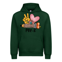 Forest Green peace love pre k Urban Hoodie - JahusDesignShop