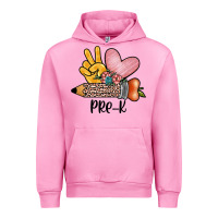 Fuchsia Pink peace love pre k Urban Hoodie - JahusDesignShop