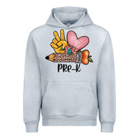 Heather Grey peace love pre k Urban Hoodie - JahusDesignShop