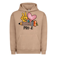 Pigment Burro peace love pre k Urban Hoodie - JahusDesignShop
