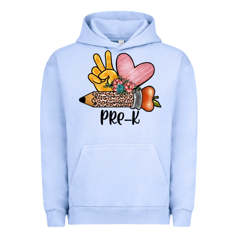 Peace Love Pre K Urban Hoodie by JahusDesignShop | Teevron