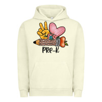 Pigment Pistachio peace love pre k Urban Hoodie - JahusDesignShop