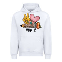 White peace love pre k Urban Hoodie - JahusDesignShop