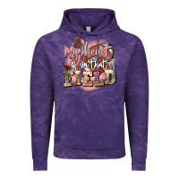 Cloud Purple my heart is on that field Vintage Hoodie - FaDigitalArtStudio