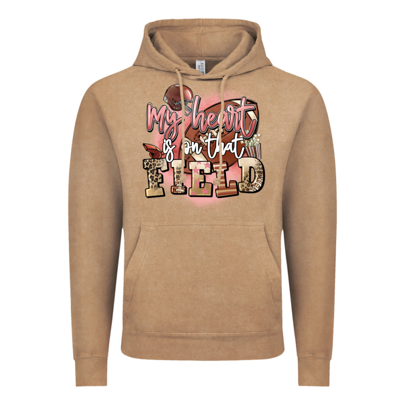 My Heart Is On That Field Vintage Hoodie by FaDigitalArtStudio | Teevron