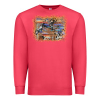 Cardinal aztec leopard cowhide wood western background Premium Sweatshirt - AdoDesignShop