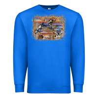 True Royal aztec leopard cowhide wood western background Premium Sweatshirt - AdoDesignShop
