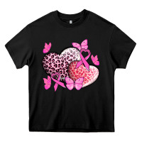 Black Cancer hearts Cancer Awaneress Heavy Core Tee - HowdyJamesFarm