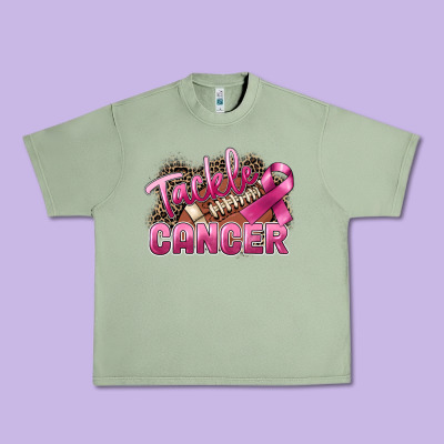 Tackle Cancer Football Urban Heavy Tee Designed By Fadigitalartstudio