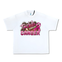 White Tackle cancer Football Urban Heavy Tee - FaDigitalArtStudio