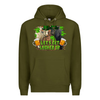 Army Green let's get lucked up charolais and black angus bull Premium Hoodie - RanaPortraitStore