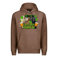 Chestnut let's get lucked up charolais and black angus bull Premium Hoodie - RanaPortraitStore