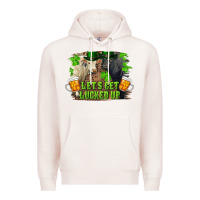 Pale Pink let's get lucked up charolais and black angus bull Premium Hoodie - RanaPortraitStore