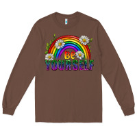 Chestnut Be Yourself Pride Lgbtq Long Sleeve Tee - BundleAndBundleShop