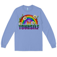 Colony Blue Be Yourself Pride Lgbtq Long Sleeve Tee - BundleAndBundleShop