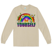 Mushroom Be Yourself Pride Lgbtq Long Sleeve Tee - BundleAndBundleShop