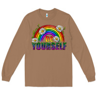 Toasted Coconut Be Yourself Pride Lgbtq Long Sleeve Tee - BundleAndBundleShop