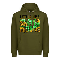Army Green little miss shenanigans St. Patrick's Premium Hoodie - LillyAllenDesigns