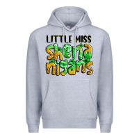 Heather Grey little miss shenanigans St. Patrick's Premium Hoodie - LillyAllenDesigns