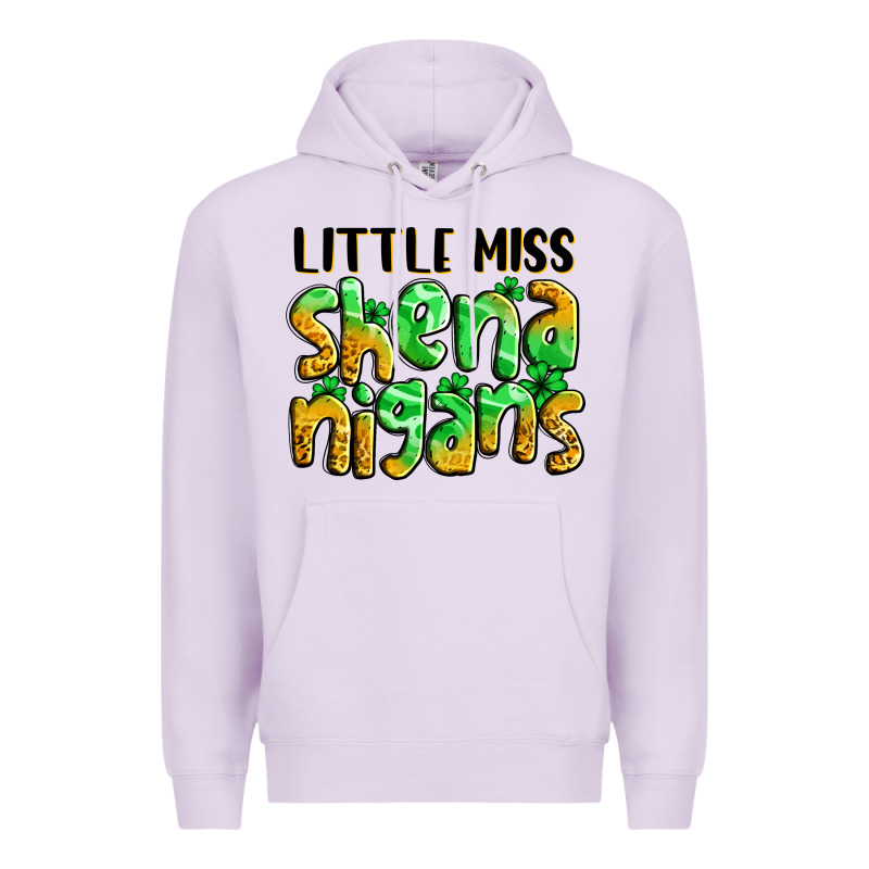 Little Miss Shenanigans St. Patrick's Premium Hoodie by LillyAllenDesigns | Teevron
