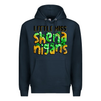 Navy little miss shenanigans St. Patrick's Premium Hoodie - LillyAllenDesigns