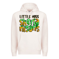 Pale Pink little miss shenanigans St. Patrick's Premium Hoodie - LillyAllenDesigns