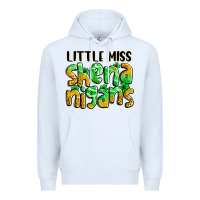 White little miss shenanigans St. Patrick's Premium Hoodie - LillyAllenDesigns