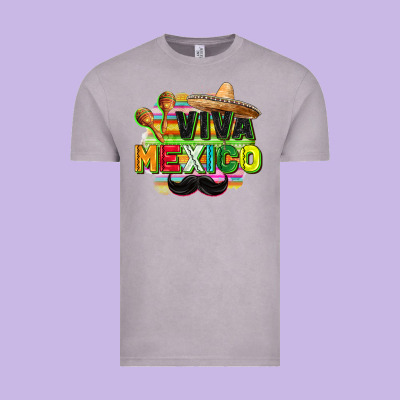 Viva Mexico Vintage Tee Designed By Fadigitalartstudio