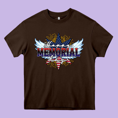 Happy Memorial Day Heavy Core Tee Designed By Howdyjamesfarm