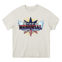 Cream happy memorial day Heavy Core Tee - HowdyJamesFarm