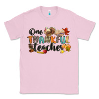 Bubblegum Pink one thankful teacher Classic Tee - CowGirlArtShop