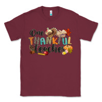 Burgundy one thankful teacher Classic Tee - CowGirlArtShop