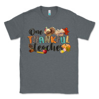 Charcoal Heather one thankful teacher Classic Tee - CowGirlArtShop