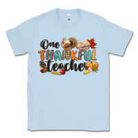 Dusty Blue one thankful teacher Classic Tee - CowGirlArtShop