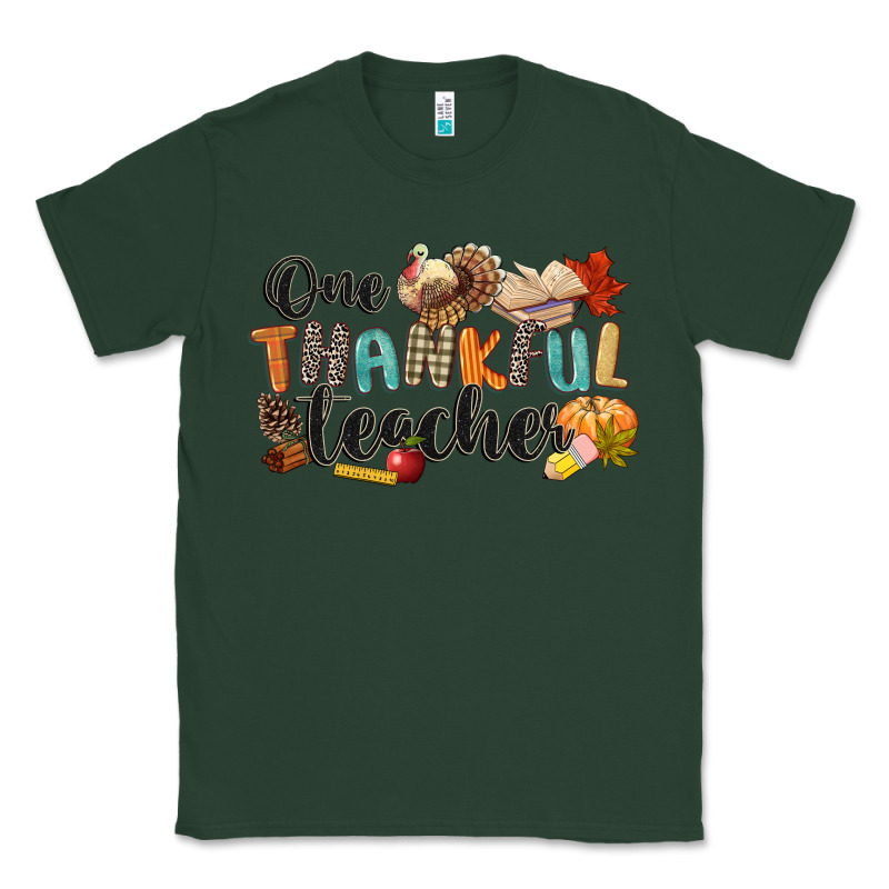 One Thankful Teacher Classic Tee by CowGirlArtShop | Teevron