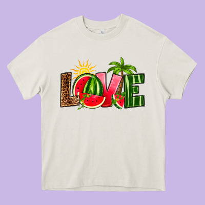 Love Watermelon Heavy Core Tee Designed By Ranaportraitstore