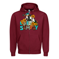Burgundy live simply Zipper Hoodie - AdoDesignShop