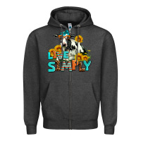 Charcoal Heather live simply Zipper Hoodie - AdoDesignShop