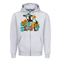 Heather Grey live simply Zipper Hoodie - AdoDesignShop