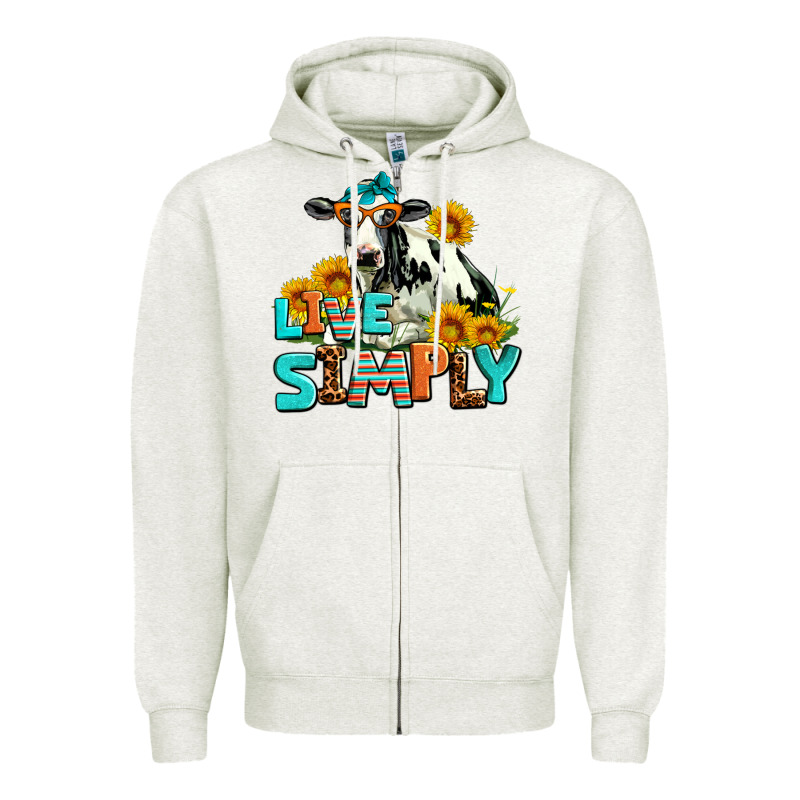 Live Simply Zipper Hoodie by AdoDesignShop | Teevron
