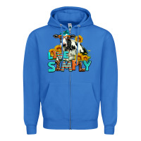 True Royal live simply Zipper Hoodie - AdoDesignShop