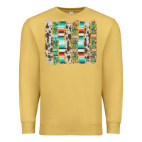 Antique Gold western brushstroke Premium Sweatshirt - AdoDesignShop