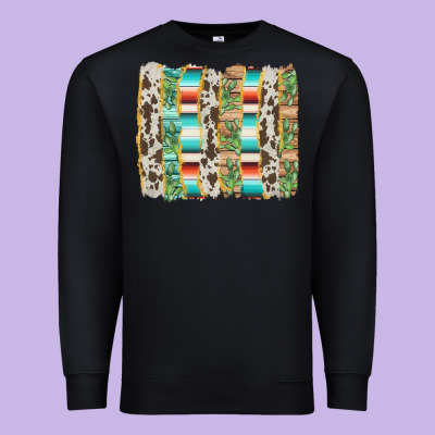 Western Brushstroke Premium Sweatshirt Designed By Adodesignshop