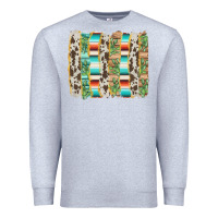 Heather Grey western brushstroke Premium Sweatshirt - AdoDesignShop