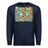 Navy western brushstroke Premium Sweatshirt - AdoDesignShop