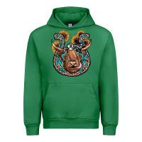 Emerald highland cow horseshoe Urban Hoodie - JahusDesignShop