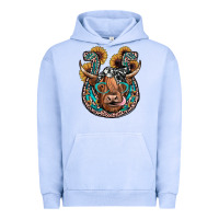 Pigment Grape Ice highland cow horseshoe Urban Hoodie - JahusDesignShop