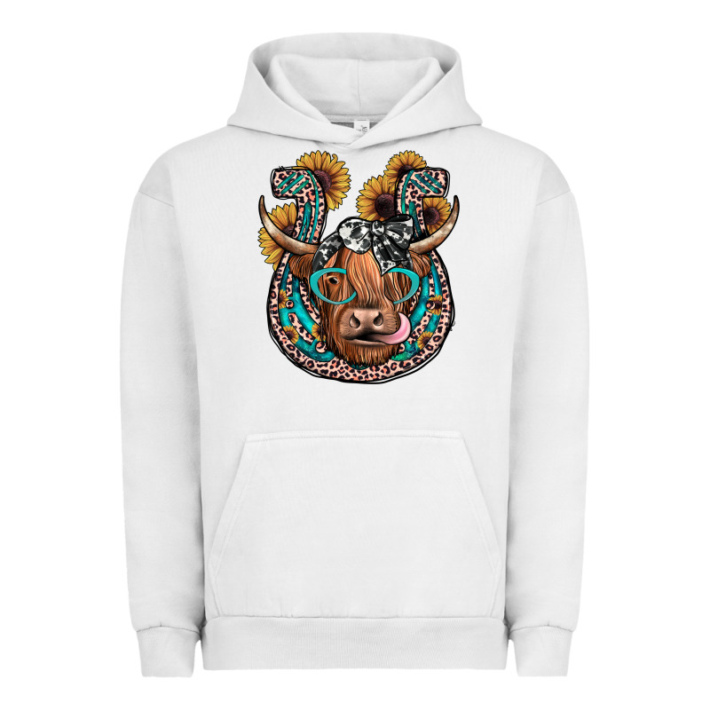 Highland Cow Horseshoe Urban Hoodie by JahusDesignShop | Teevron