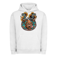 Pigment Lunar Rock highland cow horseshoe Urban Hoodie - JahusDesignShop