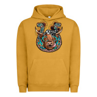 Pigment Peanut Butter highland cow horseshoe Urban Hoodie - JahusDesignShop